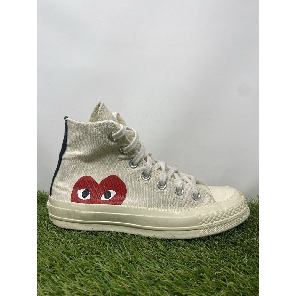 Converse x Comme De Garcons Play White High Top Heart‎ Size 5 Woman/ Men 3
